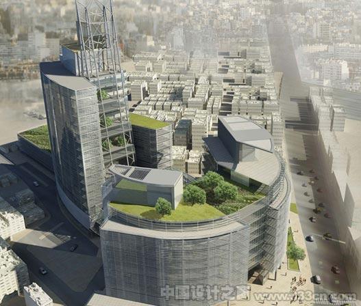 kohinoor tower, perkins eastman, renewable energy, sustainable architecture, green building, skyscraper competition, mumbai green skyscraper