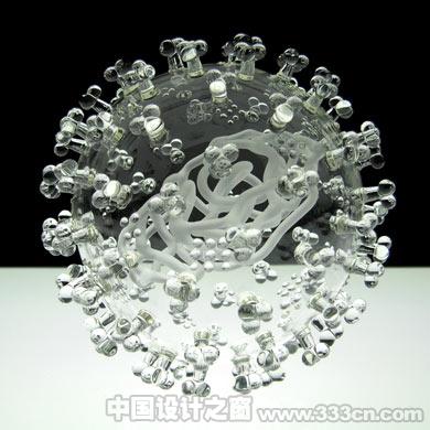 流光飛舞-致命病毒的玻璃塑像