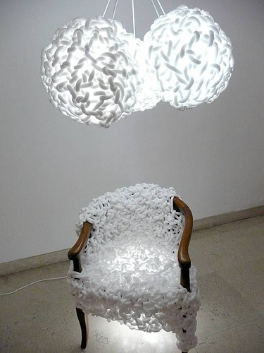 Inhabitat Ĕz re_love chair with lights by maezm