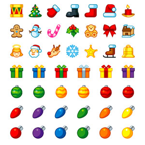 Beautiful Christmas Icon Sets